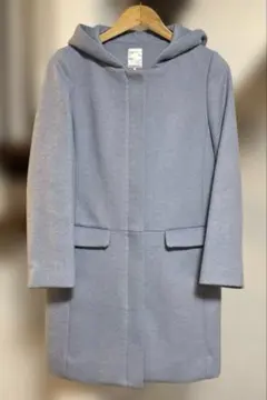Te chichi テチチ アイスブルー ミドル丈フード付コート アイスブルー