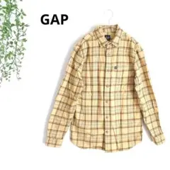 GAP ギャップ　長袖ネルシャツ　チェック柄　大人カジュアル　USサイズ　XS