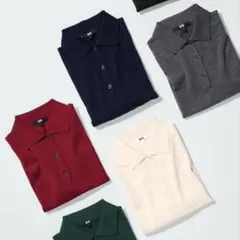 ニットポロシャツ