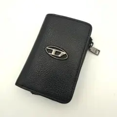 DIESEL 4連キーケース コインケース 小銭入れ D金具 レザー ブラック