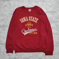 GILDAN 古着 スウェット アイオワ州立大学 カレッジロゴ
