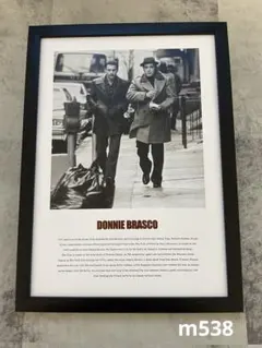 m538 映画　フェイク　ドニーブラスコ　A4 額付き　映画　ジョニーデップ