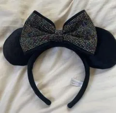 ミッキー耳 ビジュー付きカチューシャ