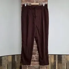 スピンズ　パンツ　ブラウン　メンズ　L　スラックス　センタープレス　ポケット