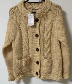 新品タグ　M　【ehka sopo by.SM2 】シェットランドケーブルカーデ