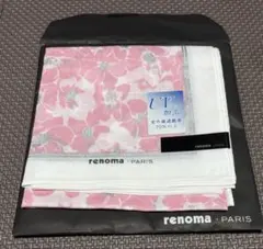renoma 花柄ハンカチ ピンク