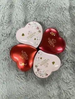 【4個セット】GODIVA ゴディバ ハート缶 限定 デザイン缶