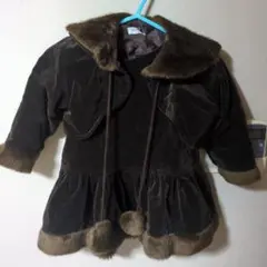 ダークブラウンベルベットコート　上下セット