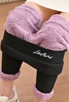 裏起毛　レギンス　スパッツ　極暖　ボア　モコモコ　レディース　ブラック