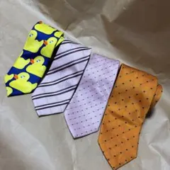 ネクタイセット アヒル柄・ストライプ・ドット