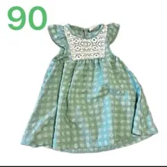 チェック　ワンピース チュニック　90 ベビー服　キッズ