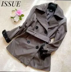 イシュー ミドル丈 トレンチコート 袖裏レース M