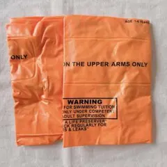 ☆アームリング 子供用浮き輪 腕輪 オレンジ アームバンド スイミング 2個