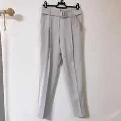 美品✨プラステ PLST パンツ テーパード タック ウエストゴム ベルト付き