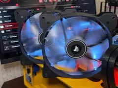 CORSAIR SP140 140mm LEDケースファン 2個セット 動作品のサムネイル