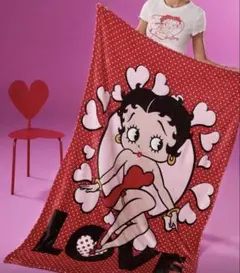BettyBoop ベティちゃん ブランケット 大判 ドット柄