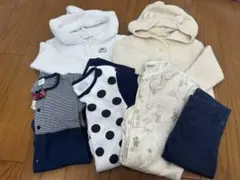 60-70 子供服 ベビー キッズ 長袖 パーカー ロンパース パンツ
