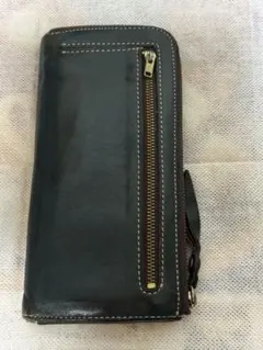 kissora キソラ　使い込んだ品物です。 グリーン レザー 長財布