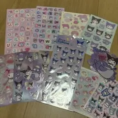 サンリオ　マイメロ　クロミ　バク　ぷくっとシール　シールまとめ売り