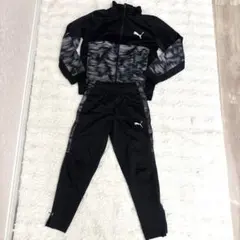 PUMA ジャージ　上下セット 130 スウェット　黒　セットアップ