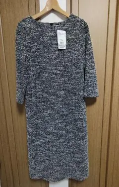 未使用29700円で購入 UNTITLEDワンピース 02/M 黒・白ミックス
