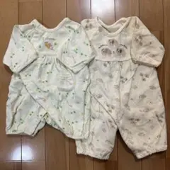 ロンパース・カバーオール 50㎝　60㎝ 2点セット 新生児　長袖