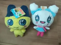 たまごっち　ボールチェーン付きぬいぐるみ　2種セット まめっち、ラブリっち