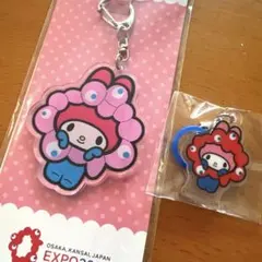 サンリオ　ミャクミャク　マイメロ　アクリルキーホルダーとチャーム　２個組