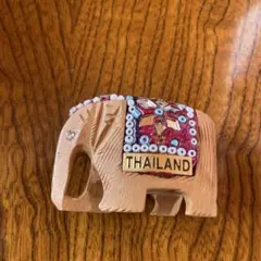 木製象オブジェ タイ製
