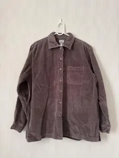 90s L.L.Bean ブラウン コーデュロイ長袖シャツ L