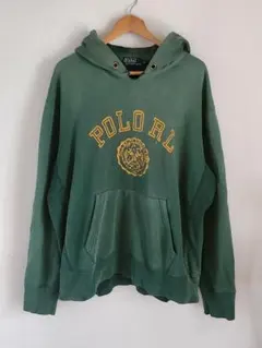 【XL】ラルフローレン フーディパーカー フェード 90sオールドビンテージ