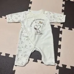 スヌーピー 刺繍ロンパース ベビー服　50-60cm