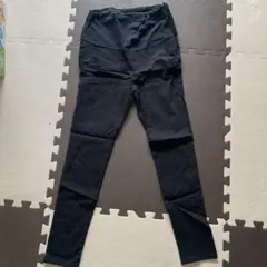 マタニティ スキニーパンツ 黒 ハイウエスト