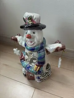 キャンドルスノーマン　雪だるま キャンドルホルダー