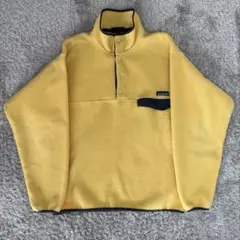 希少 90s USA製 patagonia スナップt バターナッツ L 黄色 90s パタゴニア シンチラ スナップT プルオーバー バターナッツ