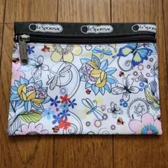 【値下げ】LeSportsac 花と蝶のポーチ