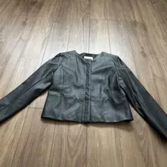 BEAMS ブラックレザーショートジャケット　美品