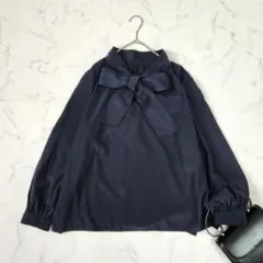 green label relaxing　ボウタイ スタンド 2WAYブラウス