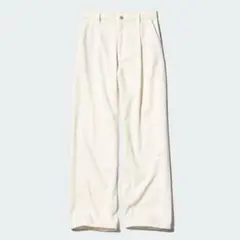 美品　ユニクロ　ドレープデニムタックパンツ　S ナチュラル　UNIQLO