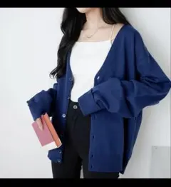 WEGO ドロップショルダーニットカーディガン