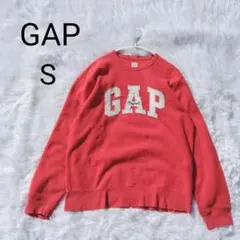 GAP 希少 old gap スウェット S 90s 赤 白タグ アーチロゴ