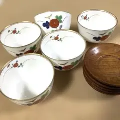 香蘭社　湯呑　茶托