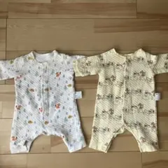 UNIQLO プーさん　動物柄ロンパース2点セット