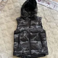 ブラックカモフラージュダウンベスト