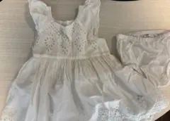 baby GAP ホワイトワンピースとおむつカバーセット