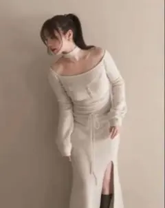 andmary ミルキーニットセット ドレスカーディガン - メルカリ