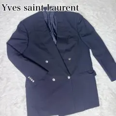 イブサンローラン グレー ダブルブレストジャケット - メルカリ