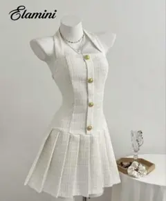 Elamini チェック柄 ミニワンピース