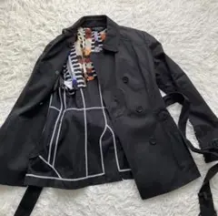 ポールスミスブラック トレンチコート 裏地派手　秋物 長袖