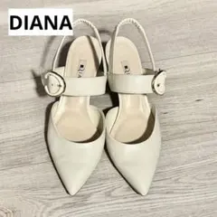 【美品✨】ダイアナ バックベルトパンプス 23cm ホワイト